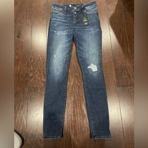 KUT FROM THE KLOTH HIGH RISE MIA SKINNY Blue JEANS SIZE 4 NEW